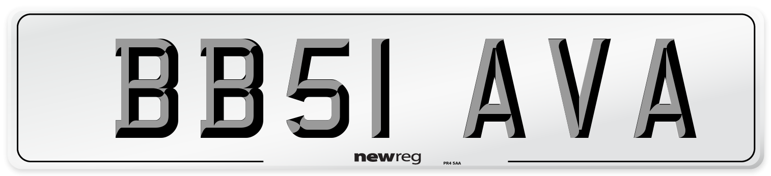 BB51 AVA Number Plate from New Reg